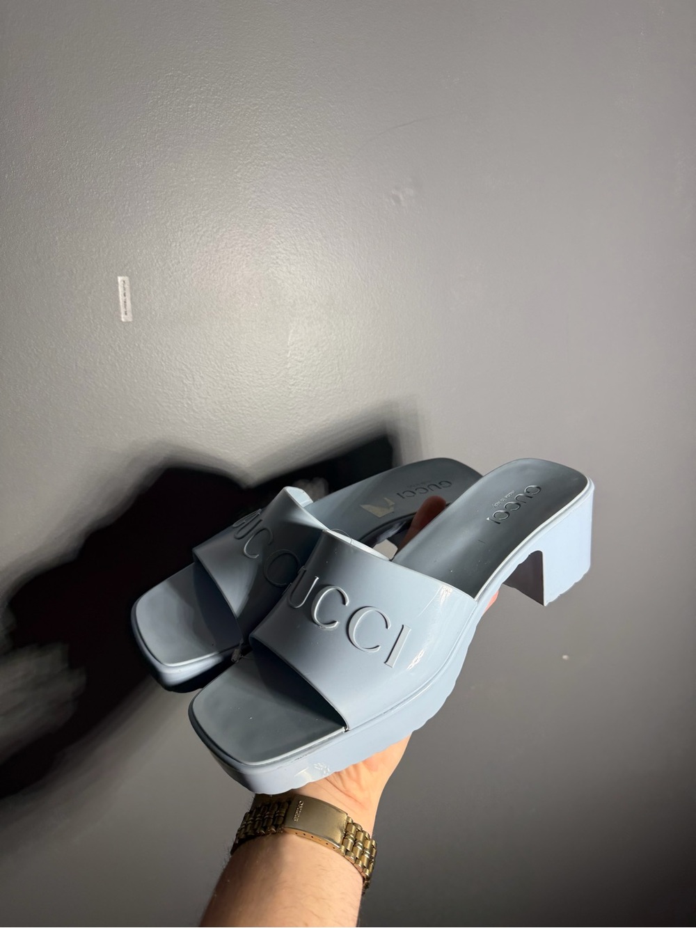 Gucci Rubber Platform Sandals Size EU 39 - Picture 8 of 12
